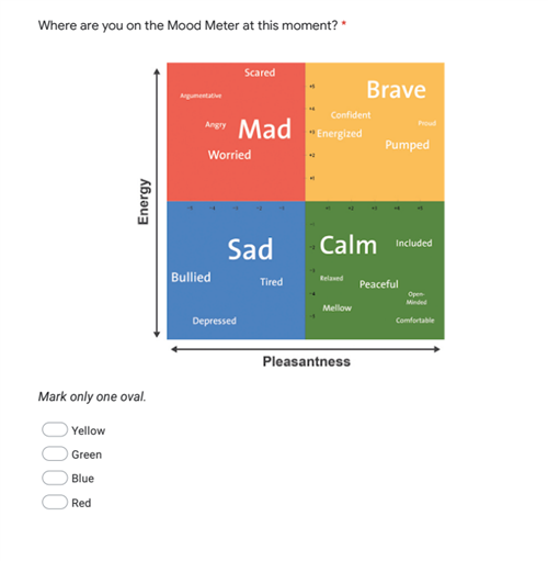 image of the Mood Meter form 